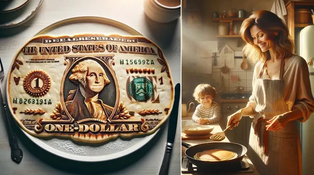 Carte meme $1 Pancake vs. Priceless Pancake