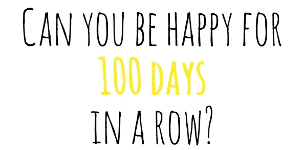 Carte meme 100 Happy Days Challenge