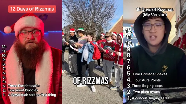 Carte meme 12 Days of Rizzmas