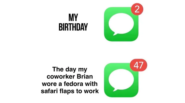 Carte meme 2 vs. 47 iMessage Notifications