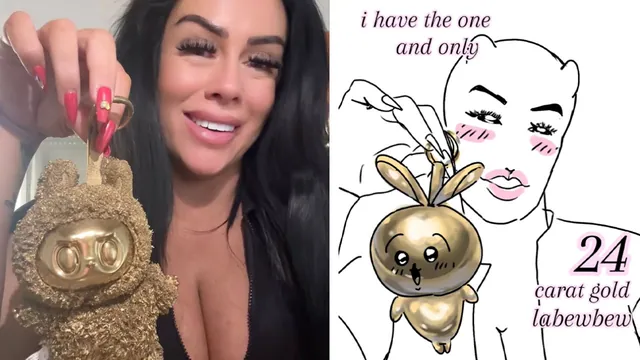 24 Karat Gold Labubu / La Bew Bew meme card