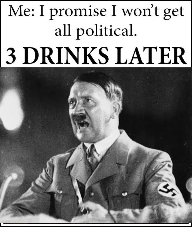 3 Drinks Later meme card