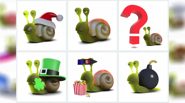 Carte meme 3D Snail Stock Images