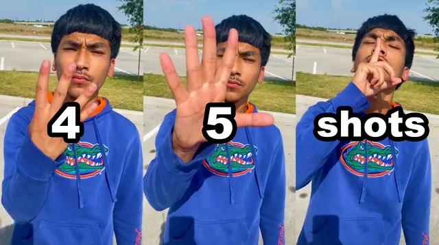 4 5 Shots meme card