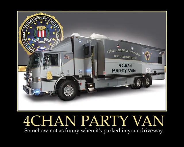 4chan Party Van meme card