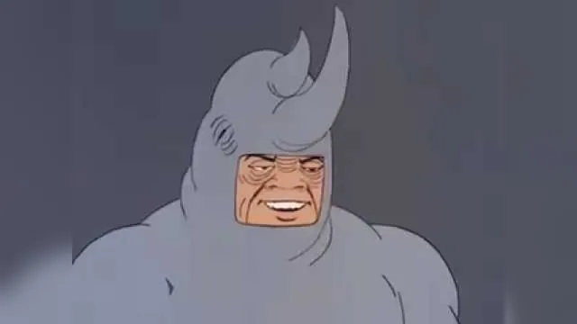 Carte meme 60’s Spider-Man Rhino