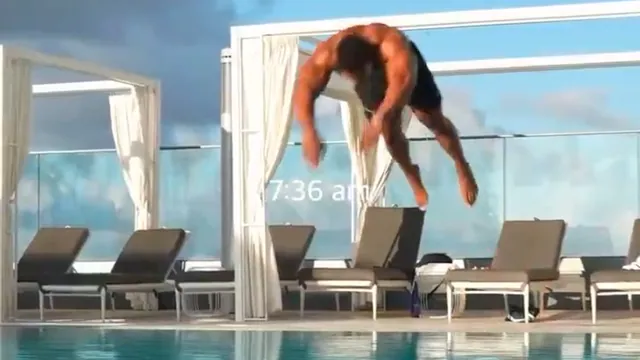 7:36 Pool Dive meme card