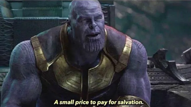 Carte meme A Small Price to Pay for Salvation