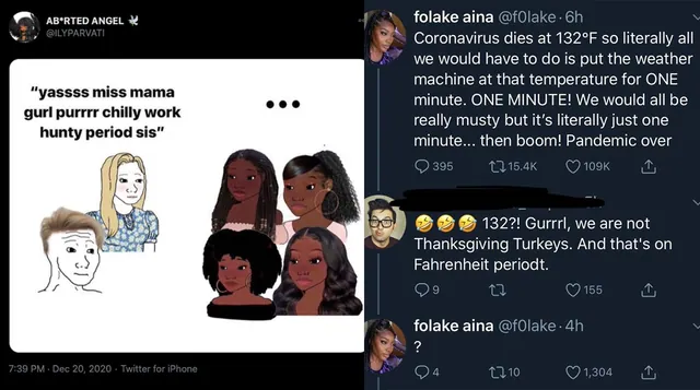 Carte meme AAVE / African American Vernacular English