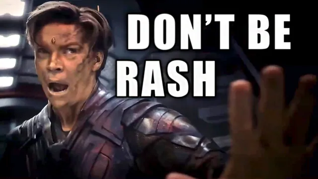 Adam Warlock's "Don't Be Rash" meme card