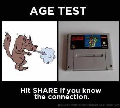 Age Test meme card