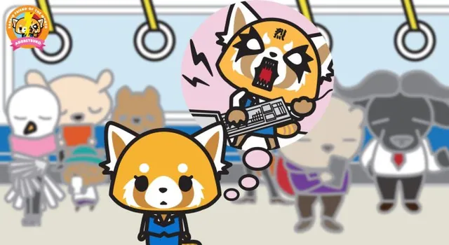 Carte meme Aggretsuko