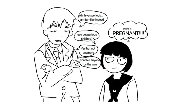 Ahhh Yes Periods I Am Familiar Indeed / Shisho Is Pregnant meme card