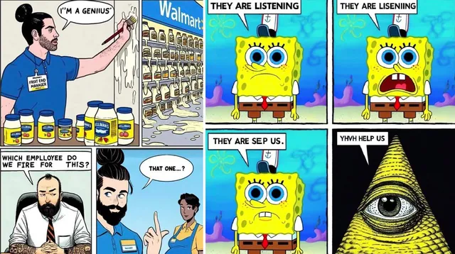 AI Comics meme card