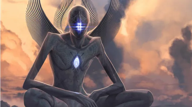 Carte meme Alien God Looks Down at Lower Beings