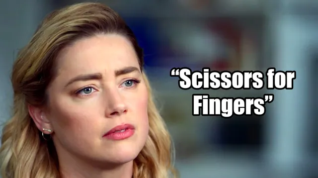 Carte meme Amber Heard « Scissors For Fingers »