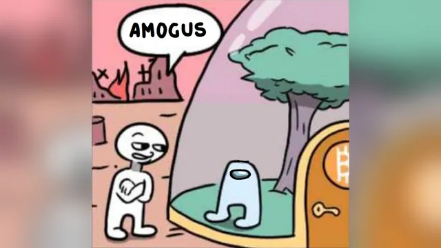 Amogus meme card