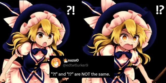 Carte meme « ?! » et « !? » ne sont pas pareil