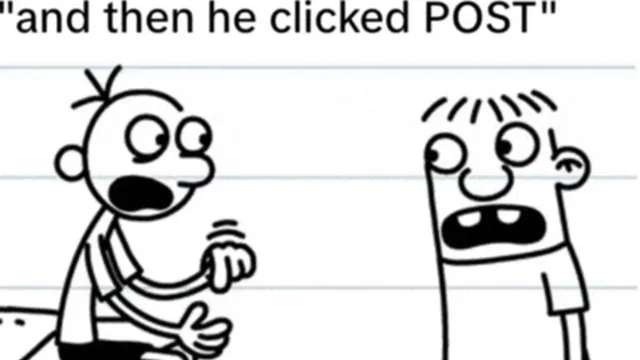 And Then He Clicked Post meme card