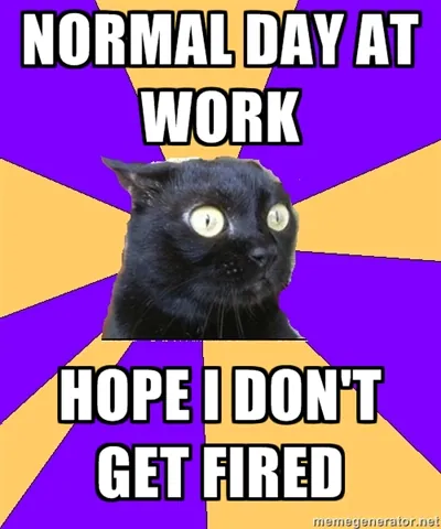 Anxiety Cat meme card