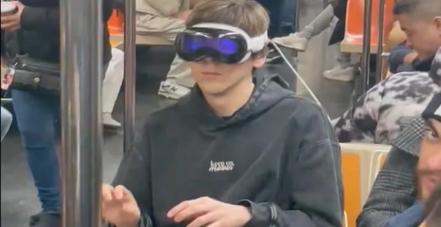 Apple Vision Pro In Public meme card