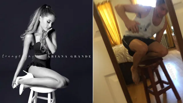Ariana Grandeing meme card