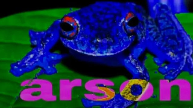 Arson Frog meme card