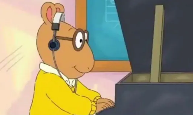 Arthur's Headphones meme card