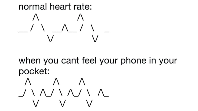 Carte meme ASCII Normal Heart Rate