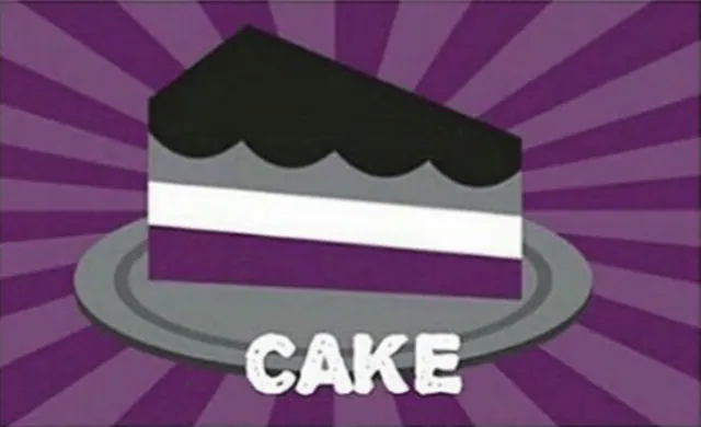 Asexual Cake meme card