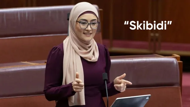 Australian Senator Gen Z Slang Speech meme card