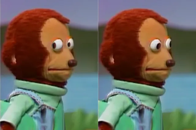 Awkward Look Monkey Puppet meme card