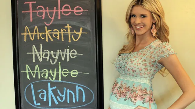 Baby Name Chalkboard List meme card