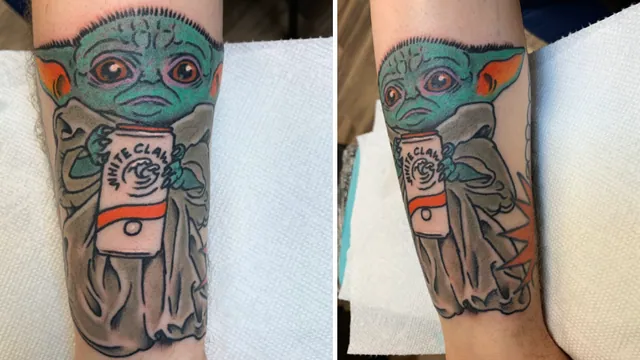 Carte meme Baby Yoda Tattoo