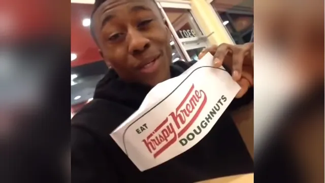 Back At It Again at Krispy Kreme meme card