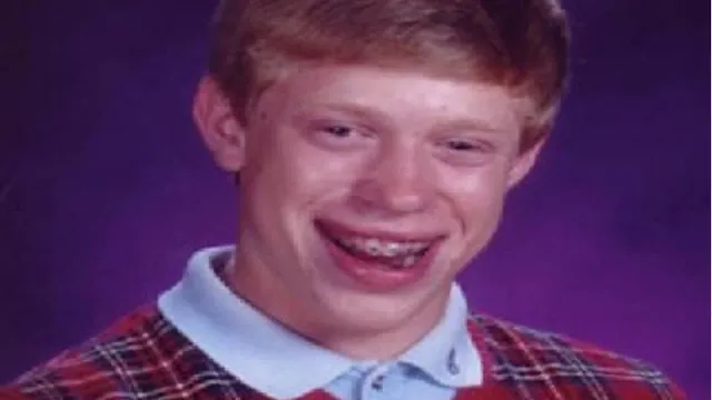 Bad Luck Brian meme card