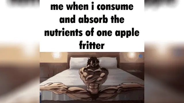 Baki Apple Fritter meme card