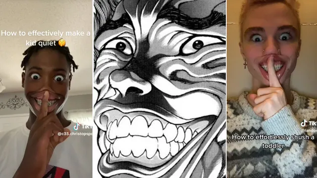Carte meme Baki Smile With Finger / Yujiro Hanma Smile