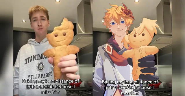Baking My Long Distance BF Into a Cookie Because I Miss Him meme card