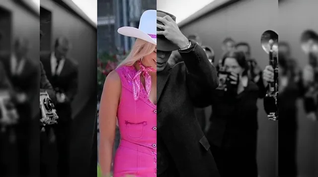 Carte meme Barbie-Oppenheimer Splitscreen