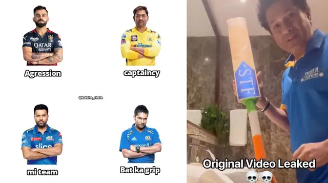 Bat Ka Grip Nikalke / Sachin Tendulkar Saying "Ae Vedya" meme card