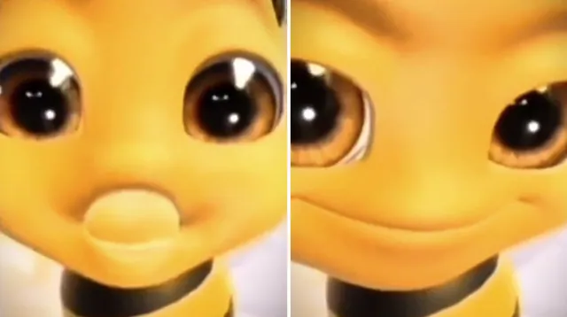 Bee Raising Eyebrows meme card