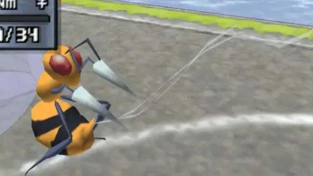 Beedrill String Shot GIF meme card