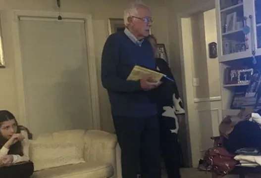 Bernie Sanders' Clothes Chair meme card