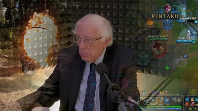 Bernie Sanders' Twitch Channel meme card