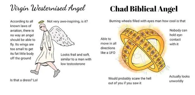 Biblically Accurate Angels / Be Not Afraid meme card