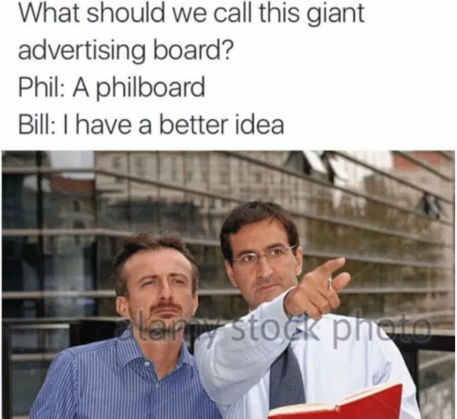 Bill and Phil meme card