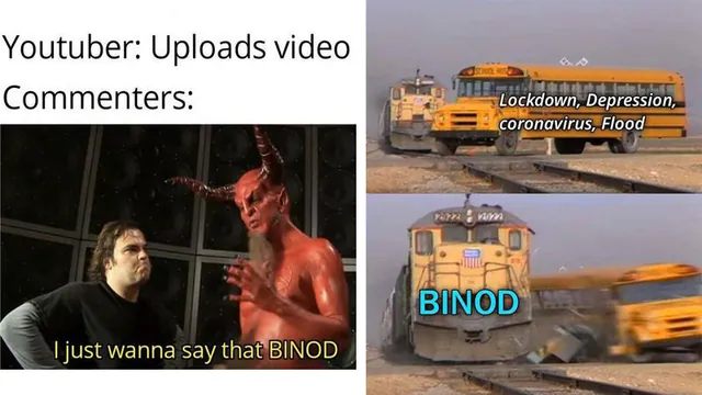 Binod meme card