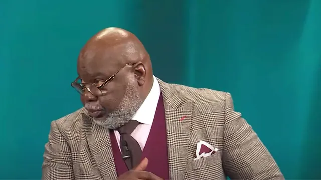 Bishop T.D. Jakes Turning Around GIF meme card
