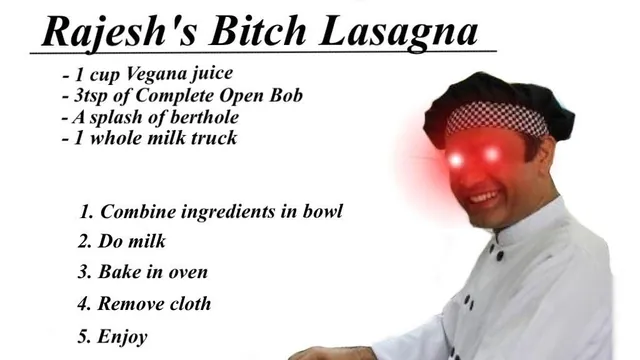 Bitch Lasagna meme card